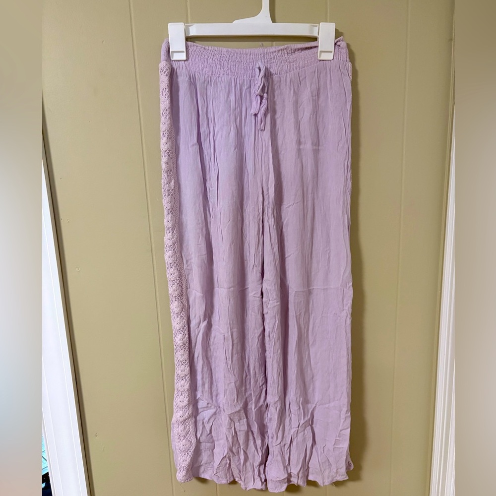 Lavender Wide-Leg Pants